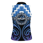 Aotearoa Ngaruahine Personalised Women Sleeveless Polo Shirt Maori Iwi Poutama Puhoro Tattoo