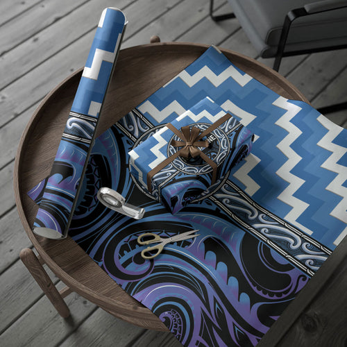 Aotearoa Ngaruahine Wrapping Paper Maori Iwi Poutama Puhoro Tattoo