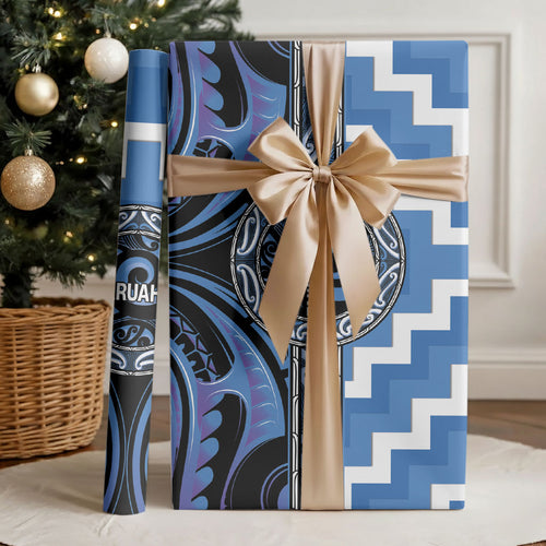 Aotearoa Ngaruahine Wrapping Paper Maori Iwi Poutama Puhoro Tattoo