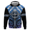Aotearoa Ngaruahine Personalised Zip Hoodie Maori Iwi Poutama Puhoro Tattoo