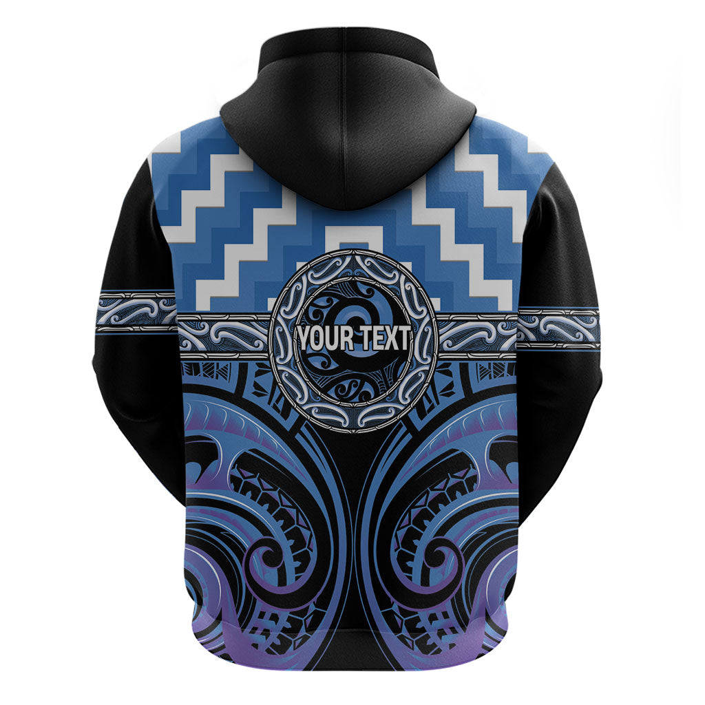 Aotearoa Ngaruahine Personalised Zip Hoodie Maori Iwi Poutama Puhoro Tattoo