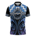 Aotearoa Ngaruahine Personalised Zipper Polo Shirt Maori Iwi Poutama Puhoro Tattoo