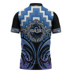 Aotearoa Ngaruahine Personalised Zipper Polo Shirt Maori Iwi Poutama Puhoro Tattoo