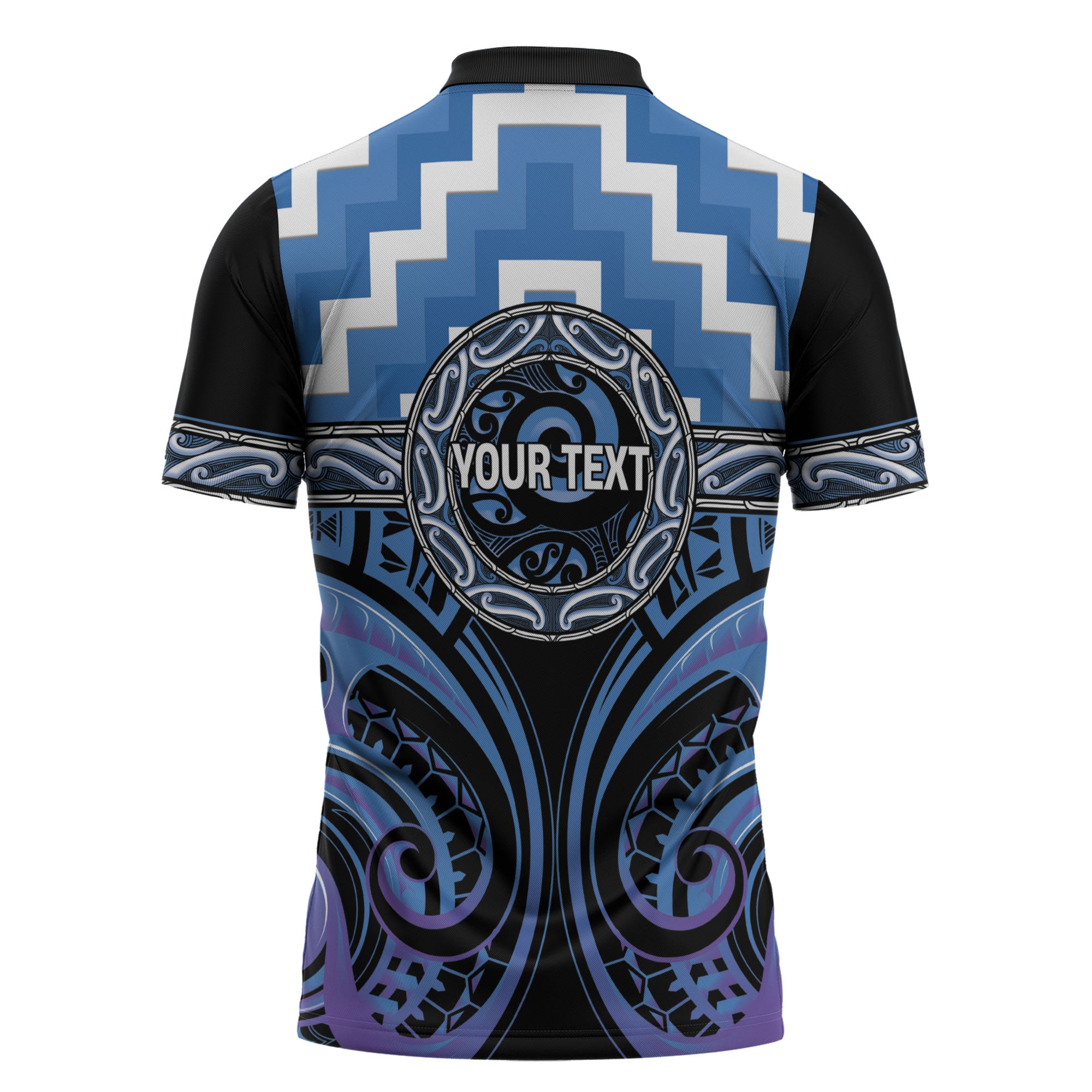Aotearoa Ngaruahine Personalised Zipper Polo Shirt Maori Iwi Poutama Puhoro Tattoo