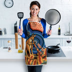 Personalised Australia Kangaroo Didgeridoo Apron Bottlebrush Flowers Indigenous Art