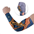 Personalised Australia Kangaroo Didgeridoo Arm Sleeves Bottlebrush Flowers Indigenous Art