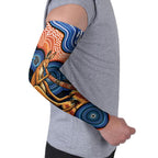 Personalised Australia Kangaroo Didgeridoo Arm Sleeves Bottlebrush Flowers Indigenous Art