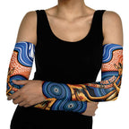 Personalised Australia Kangaroo Didgeridoo Arm Sleeves Bottlebrush Flowers Indigenous Art