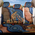 Personalised Australia Kangaroo Didgeridoo Back Car Seat Cover Bottlebrush Flowers Indigenous Art