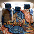 Personalised Australia Kangaroo Didgeridoo Back Car Seat Cover Bottlebrush Flowers Indigenous Art