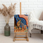 Personalised Australia Kangaroo Didgeridoo Canvas Wall Art Bottlebrush Flowers Indigenous Art