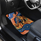 Personalised Australia Kangaroo Didgeridoo Car Mats Bottlebrush Flowers Indigenous Art
