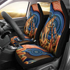 Personalised Australia Kangaroo Didgeridoo Car Seat Cover Bottlebrush Flowers Indigenous Art