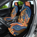 Personalised Australia Kangaroo Didgeridoo Car Seat Cover Bottlebrush Flowers Indigenous Art