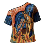 Personalised Australia Kangaroo Didgeridoo Cross Shoulder Shirt Bottlebrush Flowers Indigenous Art