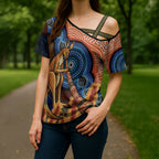 Personalised Australia Kangaroo Didgeridoo Cross Shoulder Shirt Bottlebrush Flowers Indigenous Art
