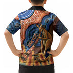 Personalised Australia Kangaroo Didgeridoo Hawaiian Shirt Bottlebrush Flowers Indigenous Art