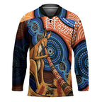 Personalised Australia Kangaroo Didgeridoo Hockey Jersey Bottlebrush Flowers Indigenous Art