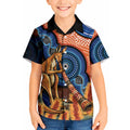 Personalised Australia Kangaroo Didgeridoo Kid Hawaiian Shirt Bottlebrush Flowers Indigenous Art
