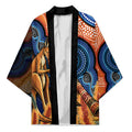 Personalised Australia Kangaroo Didgeridoo Kimono Bottlebrush Flowers Indigenous Art