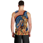 Personalised Australia Kangaroo Didgeridoo Men Tank Top Bottlebrush Flowers Indigenous Art