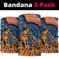 Personalised Australia Kangaroo Didgeridoo Neck Gaiter Bottlebrush Flowers Indigenous Art