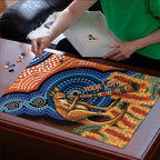 Personalised Australia Kangaroo Didgeridoo Puzzle Bottlebrush Flowers Indigenous Art