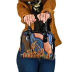 Personalised Australia Kangaroo Didgeridoo Shoulder Handbag Bottlebrush Flowers Indigenous Art