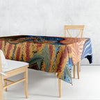 Personalised Australia Kangaroo Didgeridoo Tablecloth Bottlebrush Flowers Indigenous Art