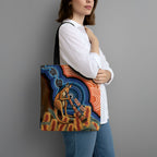 Personalised Australia Kangaroo Didgeridoo Tote Bag Bottlebrush Flowers Indigenous Art