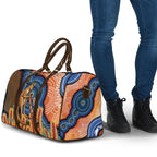 Personalised Australia Kangaroo Didgeridoo Travel Bag Bottlebrush Flowers Indigenous Art
