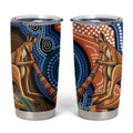 Personalised Australia Kangaroo Didgeridoo Tumbler Cup Bottlebrush Flowers Indigenous Art