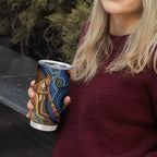 Personalised Australia Kangaroo Didgeridoo Tumbler Cup Bottlebrush Flowers Indigenous Art