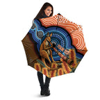 Personalised Australia Kangaroo Didgeridoo Umbrella Bottlebrush Flowers Indigenous Art