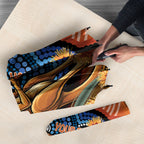 Personalised Australia Kangaroo Didgeridoo Umbrella Bottlebrush Flowers Indigenous Art