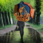 Personalised Australia Kangaroo Didgeridoo Umbrella Bottlebrush Flowers Indigenous Art