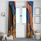 Personalised Australia Kangaroo Didgeridoo Window Curtain Bottlebrush Flowers Indigenous Art
