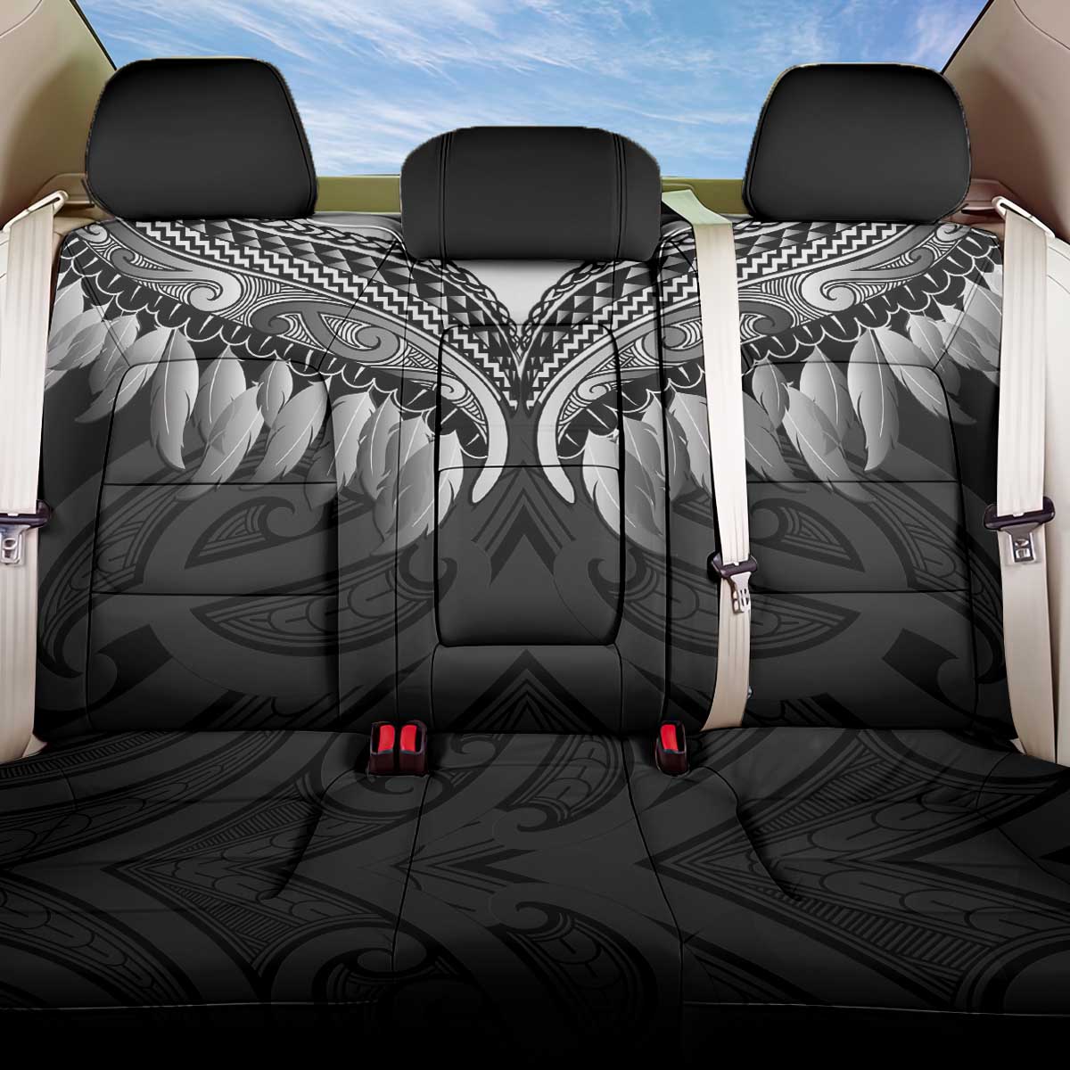 Poutama Korowai New Zealand Back Car Seat Cover Aotearoa Maori Tattoo - Aussie Hoodie