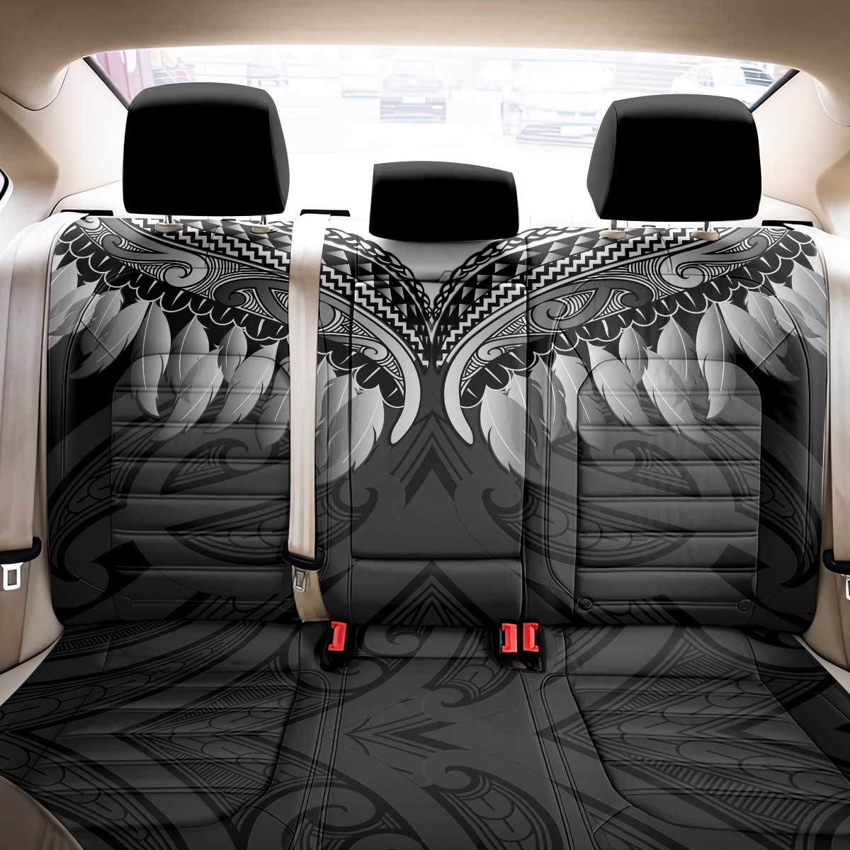 Poutama Korowai New Zealand Back Car Seat Cover Aotearoa Maori Tattoo - Aussie Hoodie