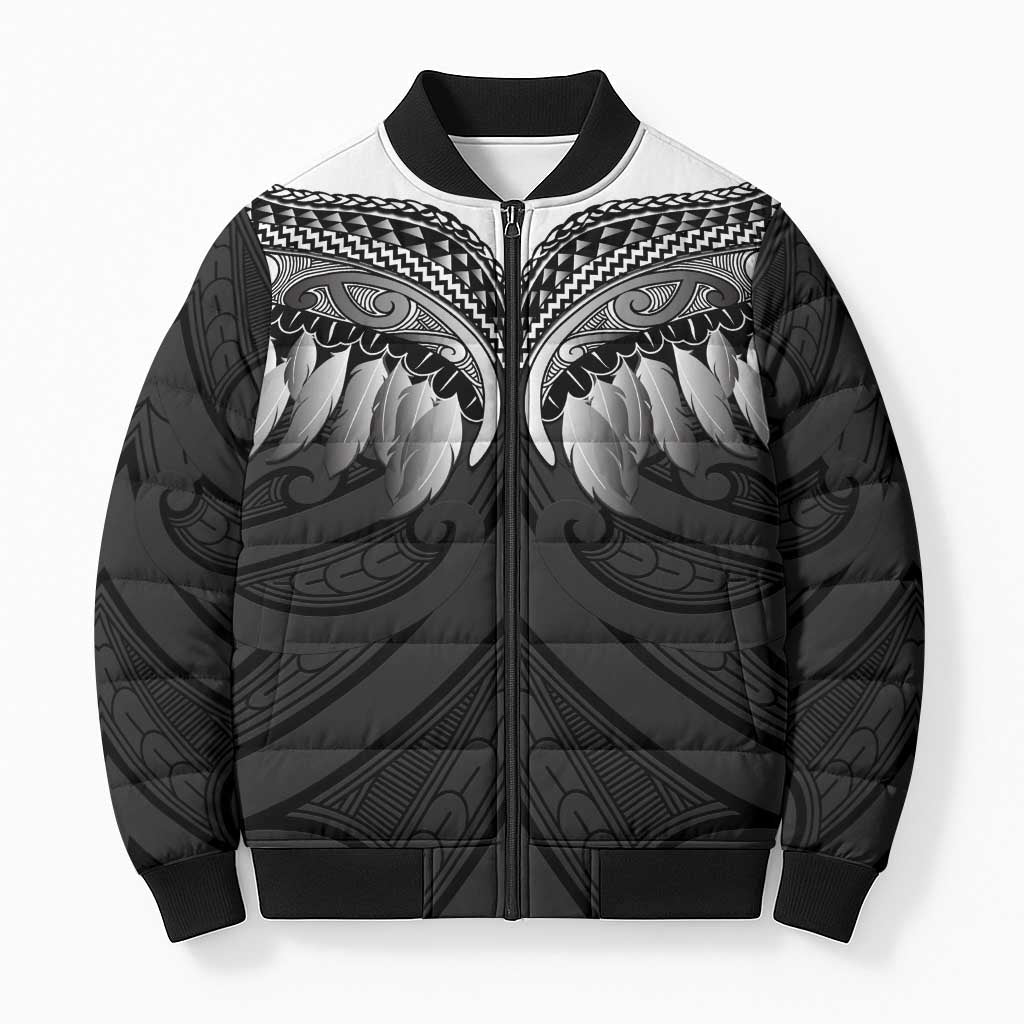Poutama Korowai New Zealand Bomber Puffer Jacket Aotearoa Maori Tattoo - Aussie Hoodie