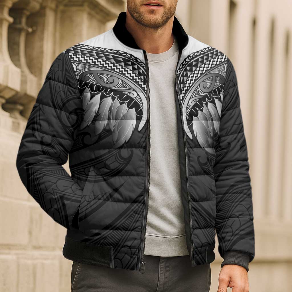 Poutama Korowai New Zealand Bomber Puffer Jacket Aotearoa Maori Tattoo - Aussie Hoodie
