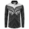 Poutama Korowai New Zealand Button Sweatshirt Aotearoa Maori Tattoo - Aussie Hoodie