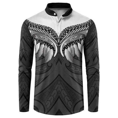 Poutama Korowai New Zealand Button Sweatshirt Aotearoa Maori Tattoo - Aussie Hoodie