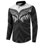 Poutama Korowai New Zealand Button Sweatshirt Aotearoa Maori Tattoo - Aussie Hoodie