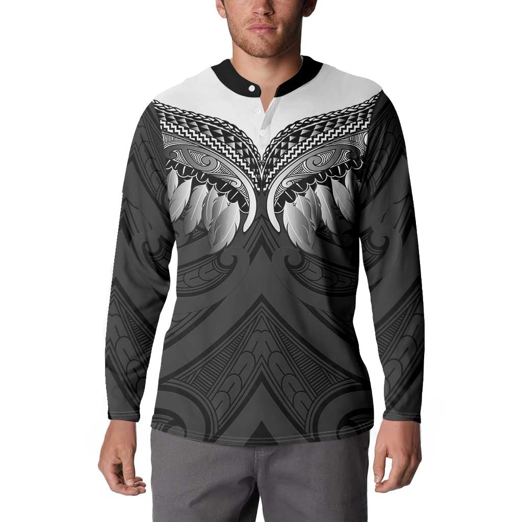 Poutama Korowai New Zealand Button Sweatshirt Aotearoa Maori Tattoo - Aussie Hoodie