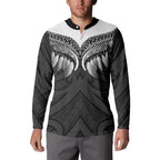 Poutama Korowai New Zealand Button Sweatshirt Aotearoa Maori Tattoo - Aussie Hoodie