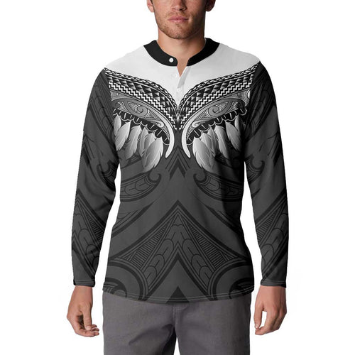 Poutama Korowai New Zealand Button Sweatshirt Aotearoa Maori Tattoo - Aussie Hoodie