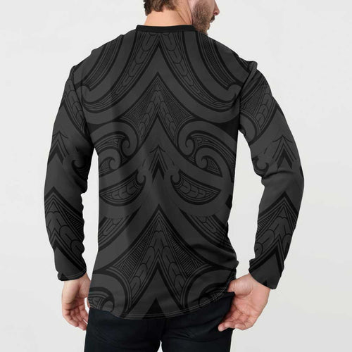 Poutama Korowai New Zealand Button Sweatshirt Aotearoa Maori Tattoo - Aussie Hoodie