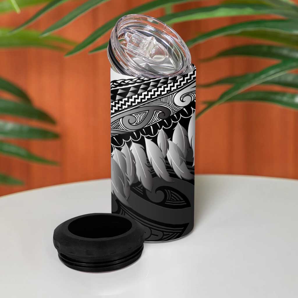Poutama Korowai New Zealand 4 in 1 Can Cooler Tumbler Aotearoa Maori Tattoo - Aussie Hoodie
