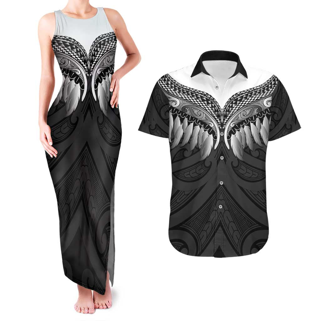 Poutama Korowai New Zealand Couples Matching Tank Maxi Dress and Hawaiian Shirt Aotearoa Maori Tattoo - Aussie Hoodie